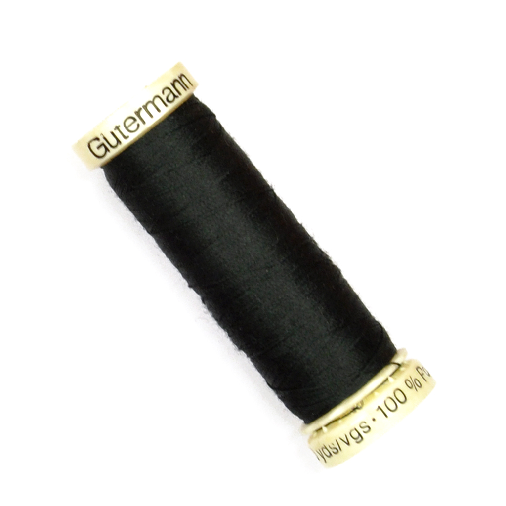 fil élastique Gutermann pour couture, tricot et crochet. noir 4017