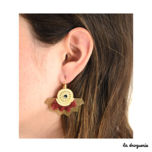 Les boucles d'oreilles "Pompons en éventail" | Kit bijou