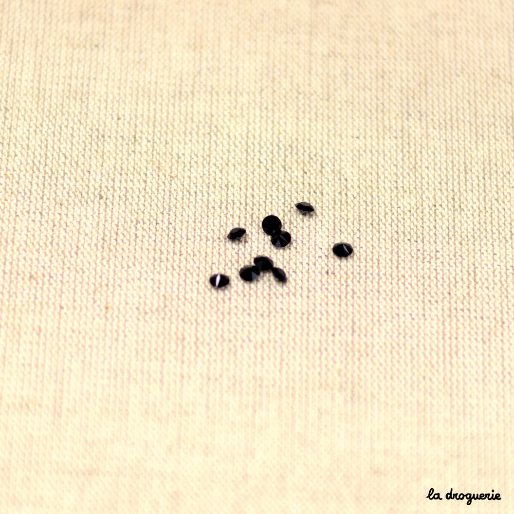Perle "Strass chaton" 3,90 mm – Noir