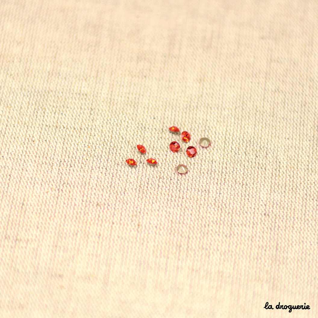 Perle "Strass chaton" 3,90 mm – Orange