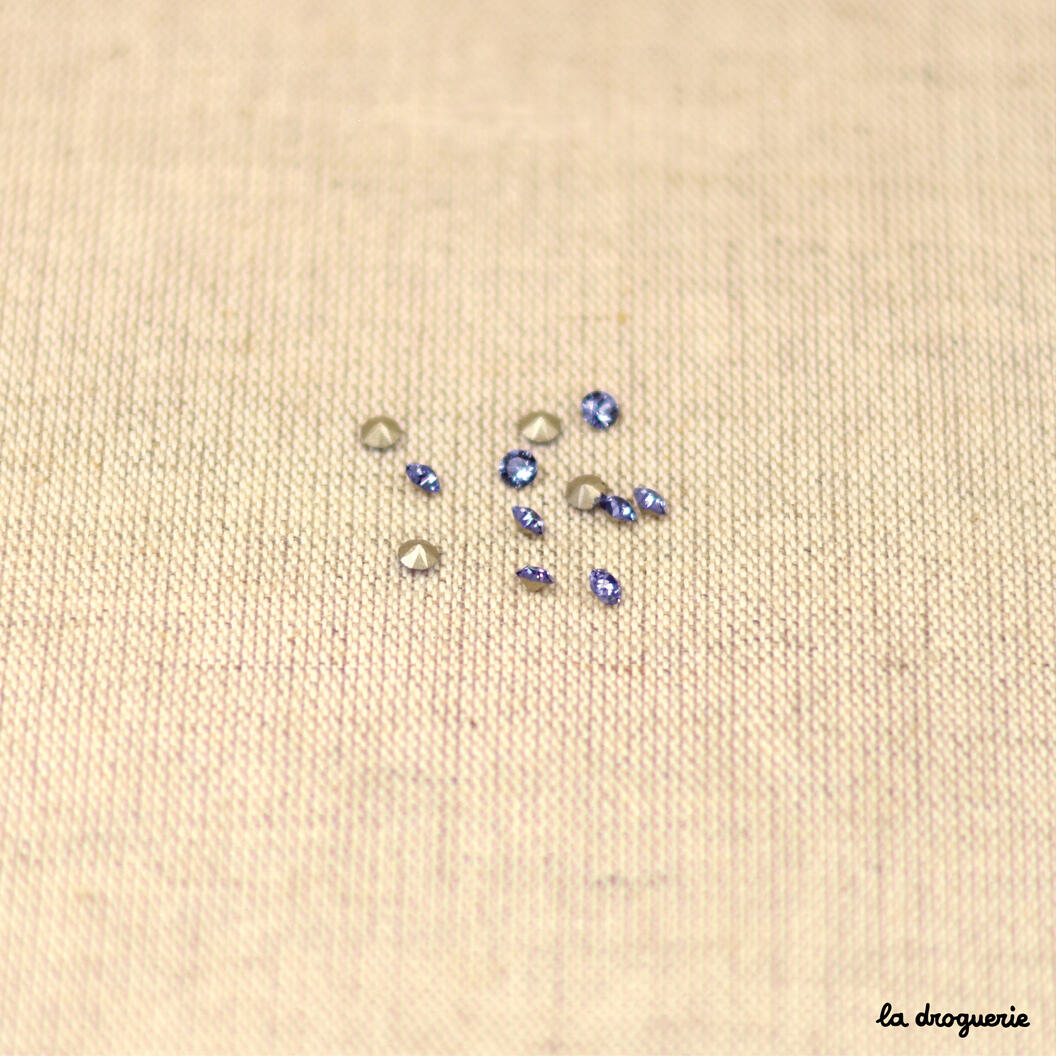 Perle "Strass chaton" 3,90 mm – Violet bleu