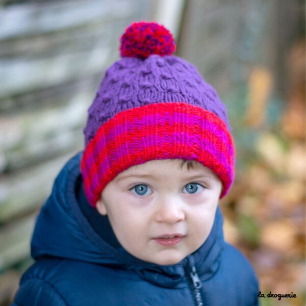 kit modele cagoule bébé avec pompon