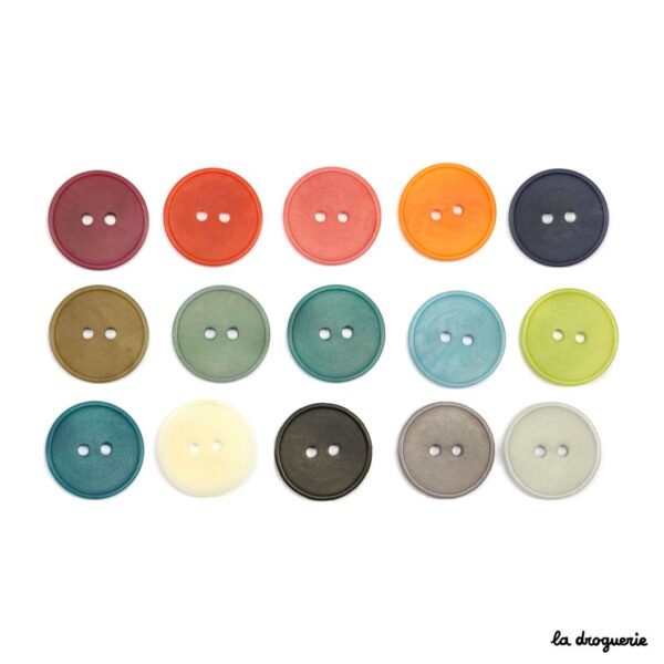 Bouton Confetti corozo 20 mm - La Droguerie
