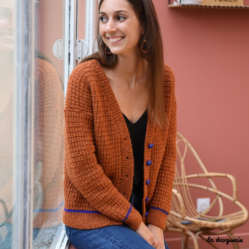 Kit A Tricoter cardigan femme Reykjavik