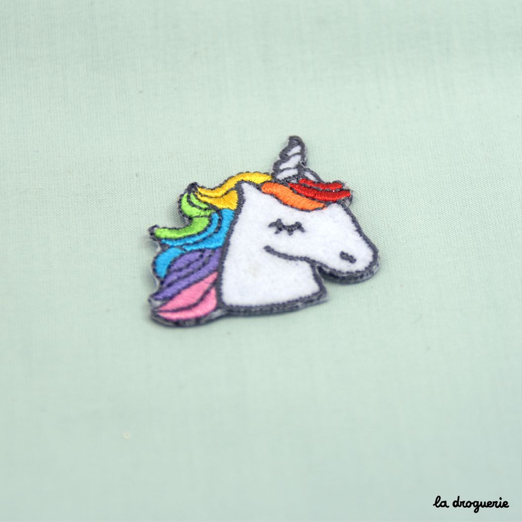 Lot d'écussons thermocollants Licorne Éclair - 4 pièces