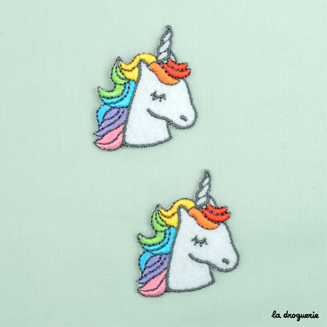 Lot d'écussons thermocollants Licorne Éclair - 4 pièces