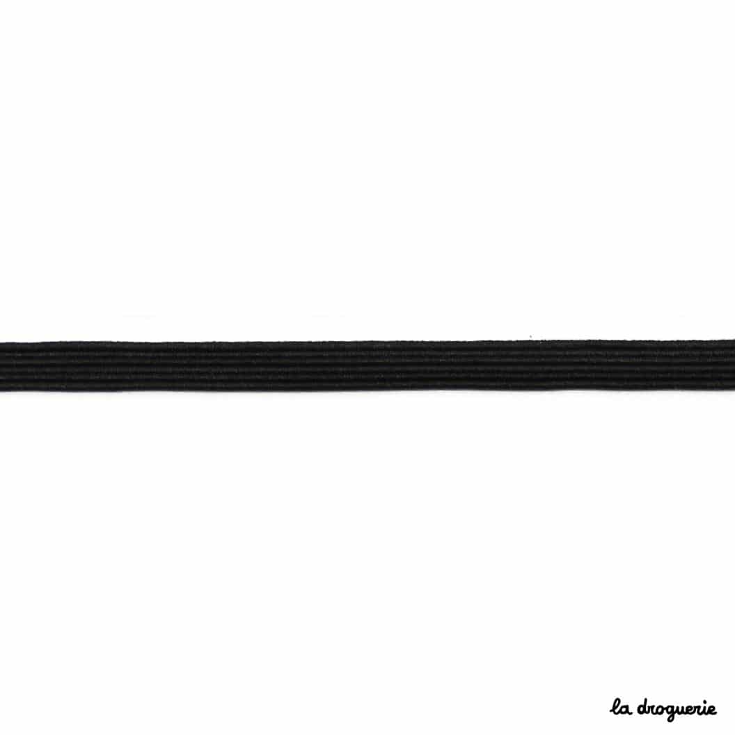 Attache queue élastique 3.5mm/50m blanche-noir