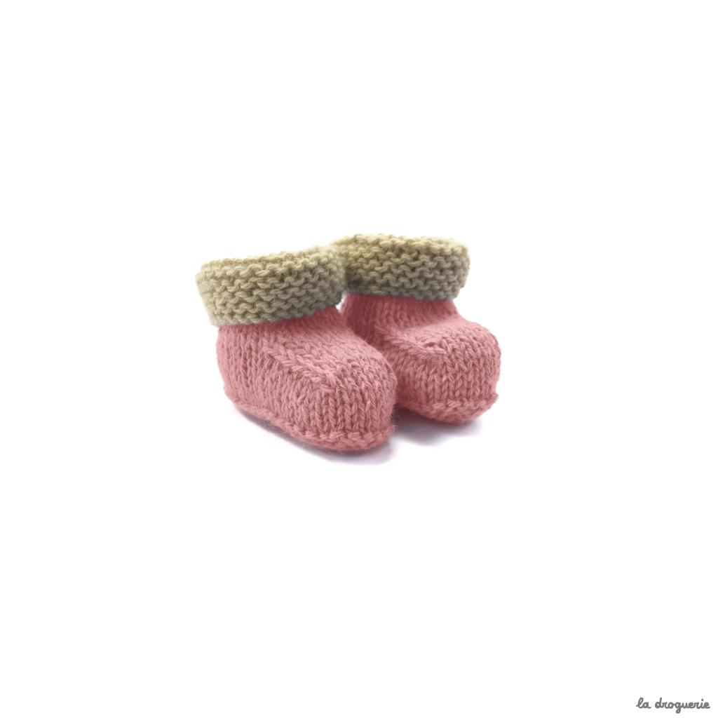 Chaussons naissance en tricot pour bébé