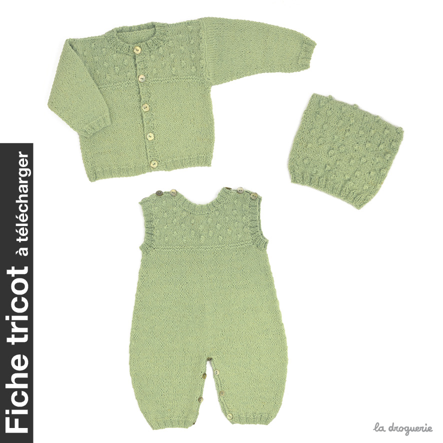 Fiche de l'ensemble layette Ploaré  Patron tricot à télécharger - La  Droguerie