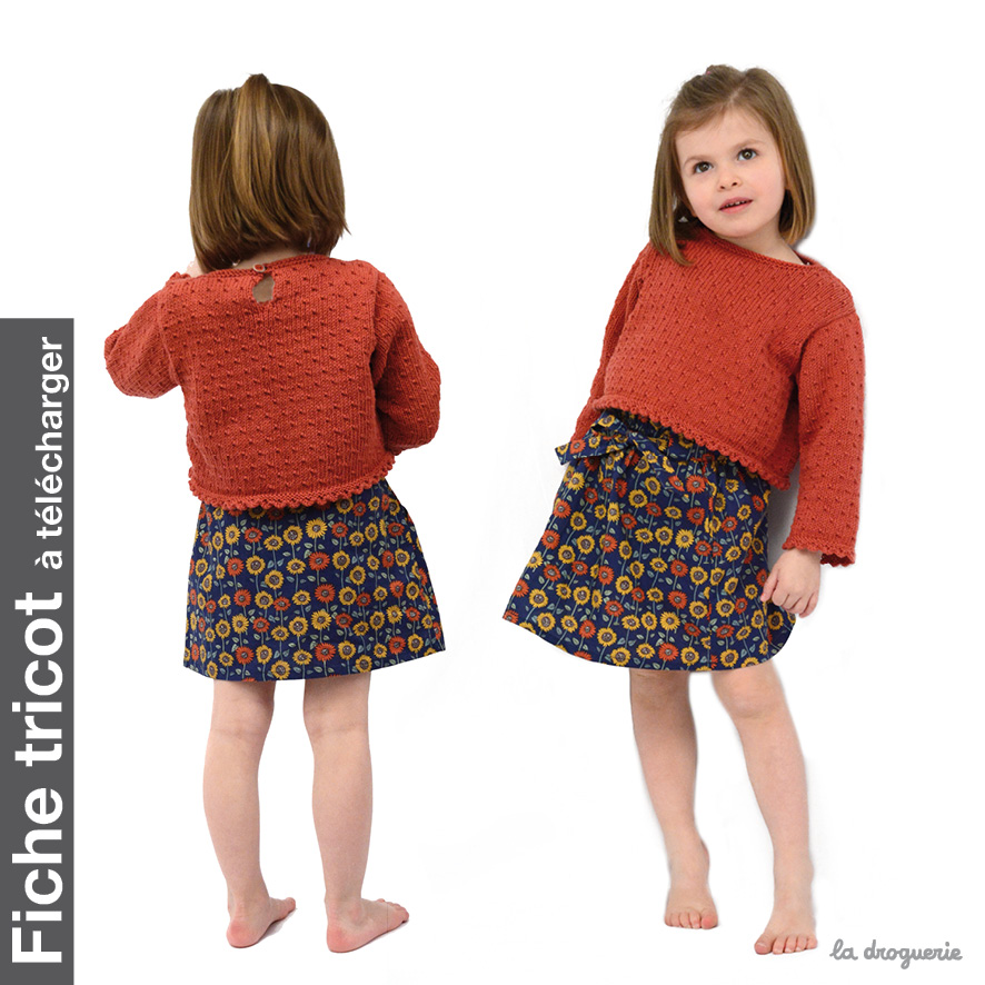 Pull court enfant fille