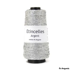 Fil à tricoter mini-cône Etincelles - Argent