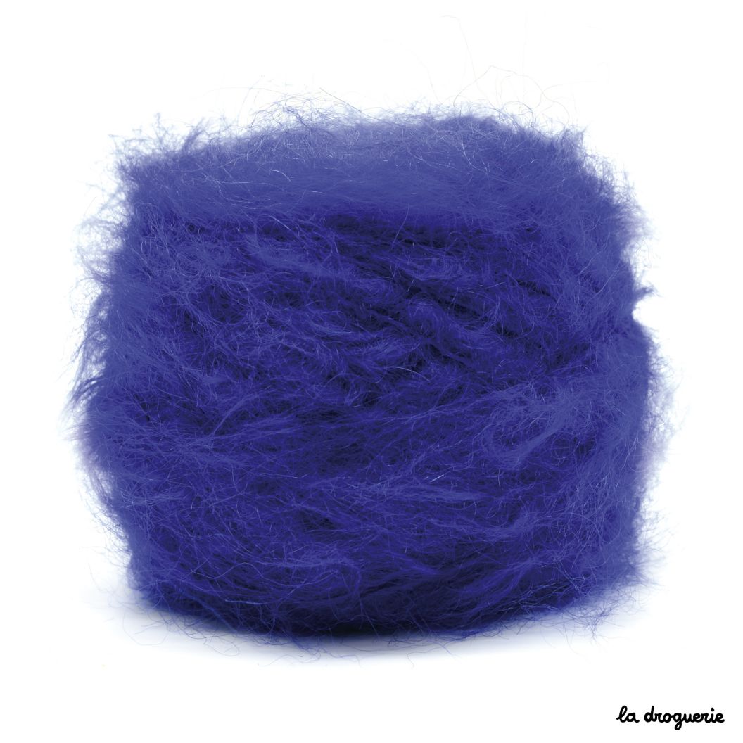 Fil à tricoter Kid mohair - Bleu électrique