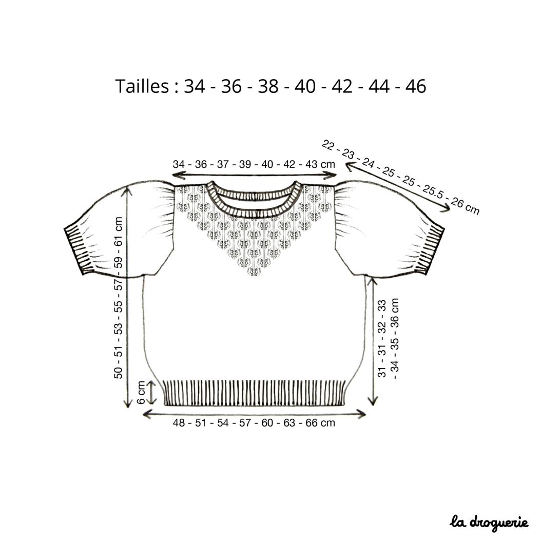 Fiche du poncho adulte Bois de Vincennes  Patron tricot à télécharger -  La Droguerie