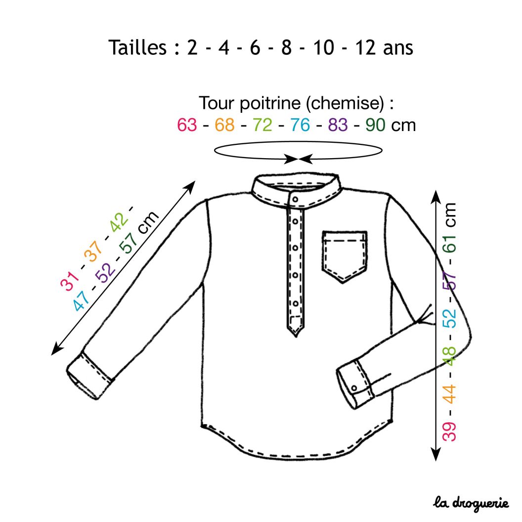 Patron couture enfant Chemise Topo - PDF