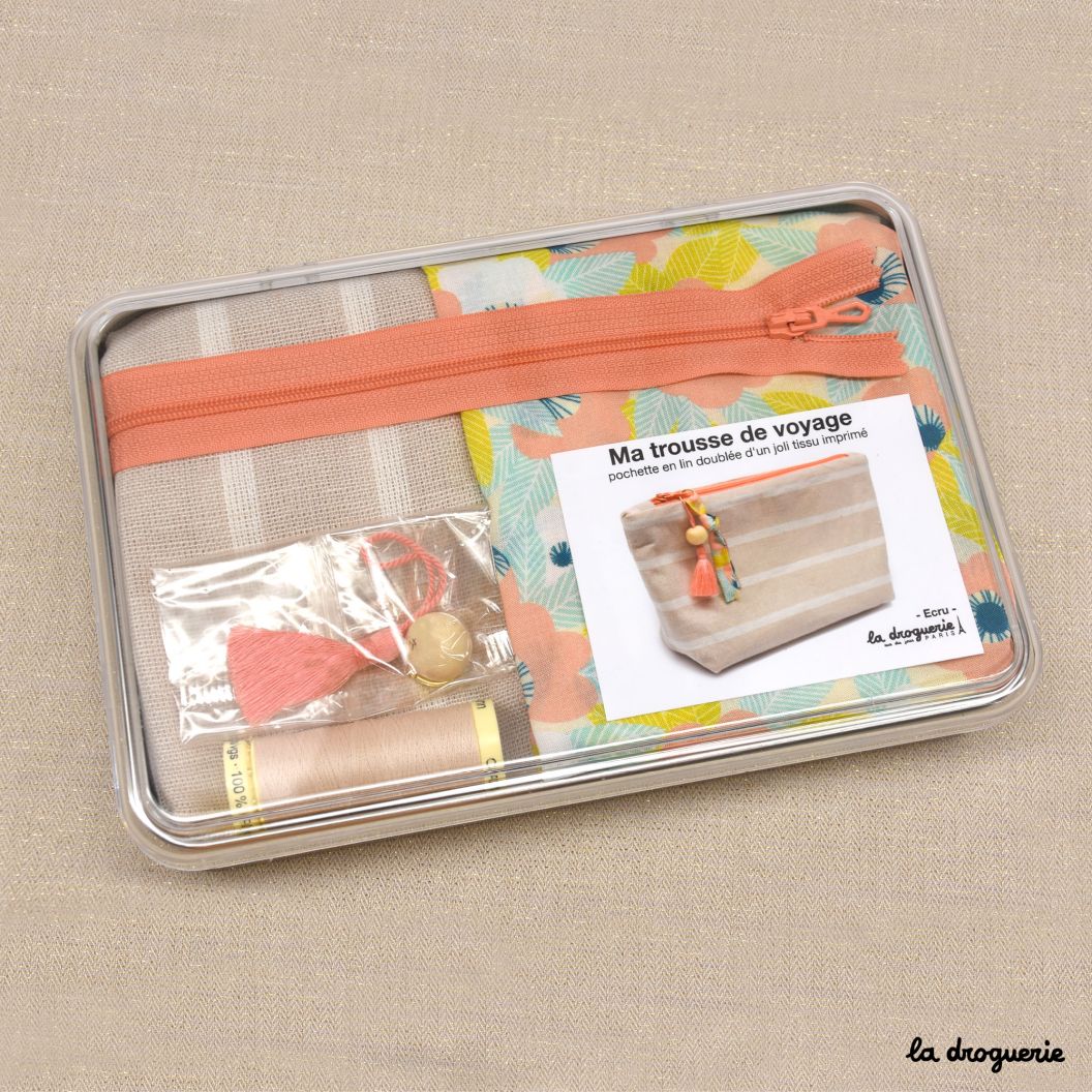 Kit de couture avec boîte, fournitures de couture pour les voyages