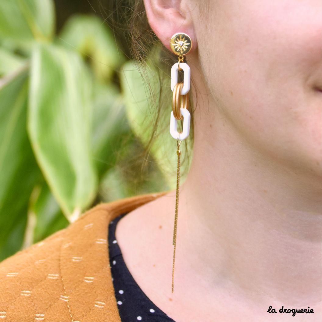 Kit Bijou Les boucles d'oreilles Gold gourmette DIY