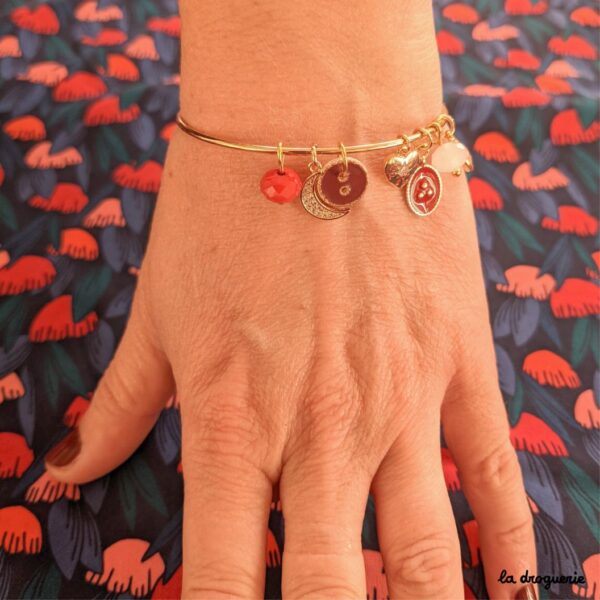 Bijoux Bracelet avec détail scintillant, orange pour Femme