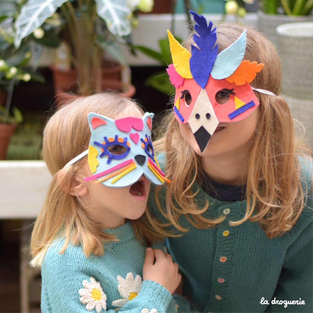 Kit à coudre Les masques en feutre Animaux festifs DIY