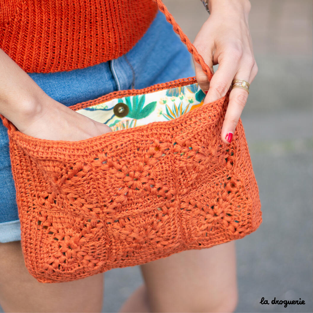 Kit A Crocheter la pochette St Tropez Terre cuite