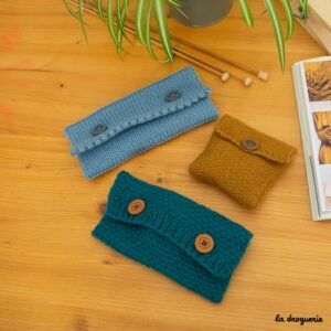 Les 3 trousses - Tricot d'intérieur | Kit à tricoter du thème Atelier bureau