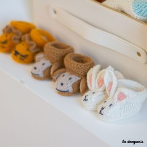 Kit à tricoter des chaussons bébé - Tricot d'intérieur