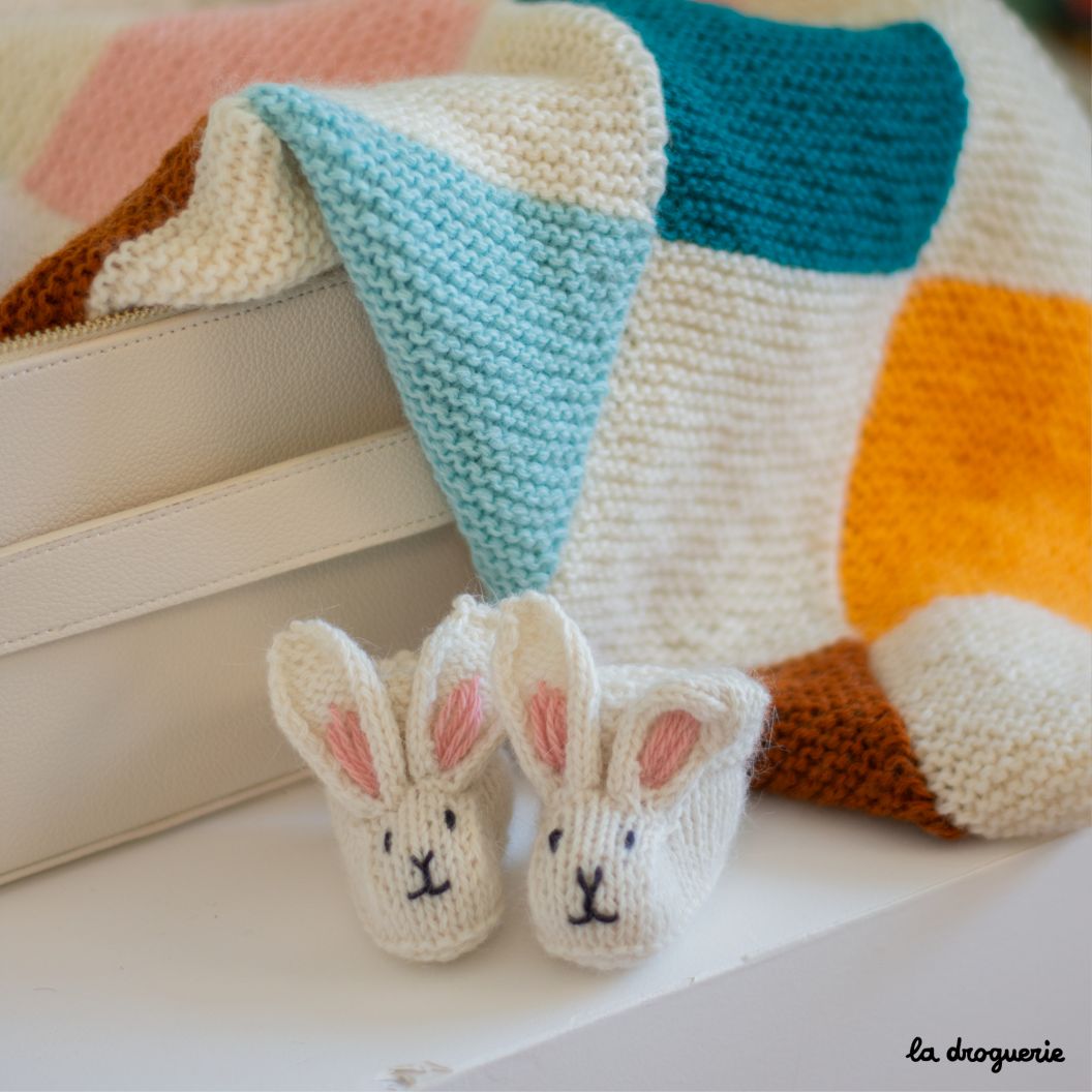 Kit à tricoter des chaussons bébé - Tricot d'intérieur