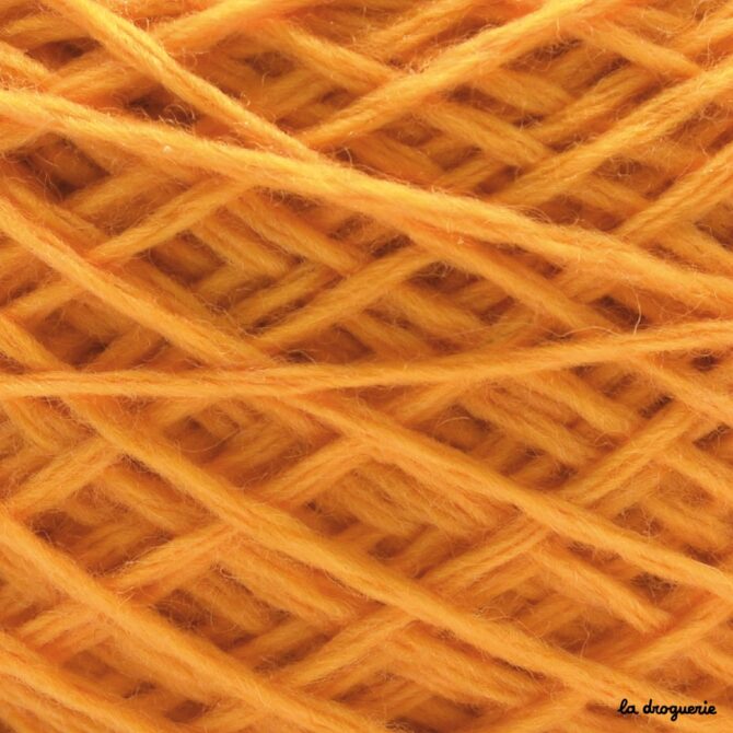 tricoter laine mini.B couleur brugnon (jaune orange)