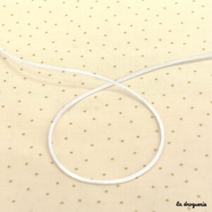 Fil élastique pour bracelets et colliers 0.5mm transparent-blanc