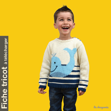 Fiche du pull enfant Petite baleine