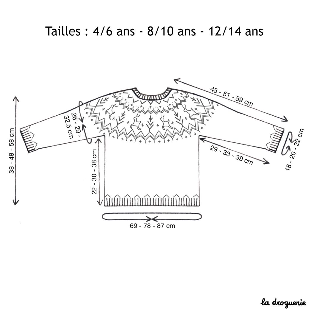 Kit A Tricoter du pull enfant Parc de Chambord - La Droguerie