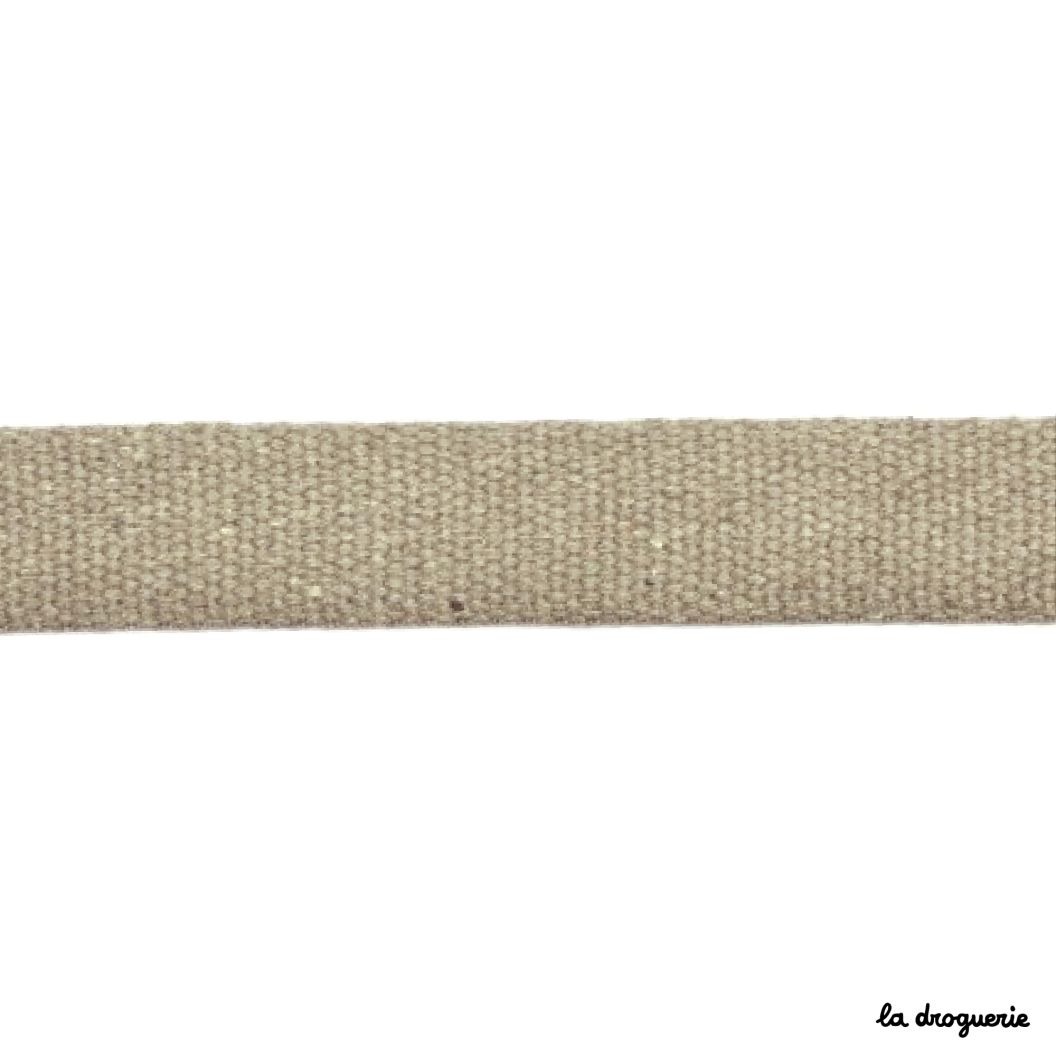 Sangle Ranch couleur beige lin - 30 mm de largeur - La Droguerie