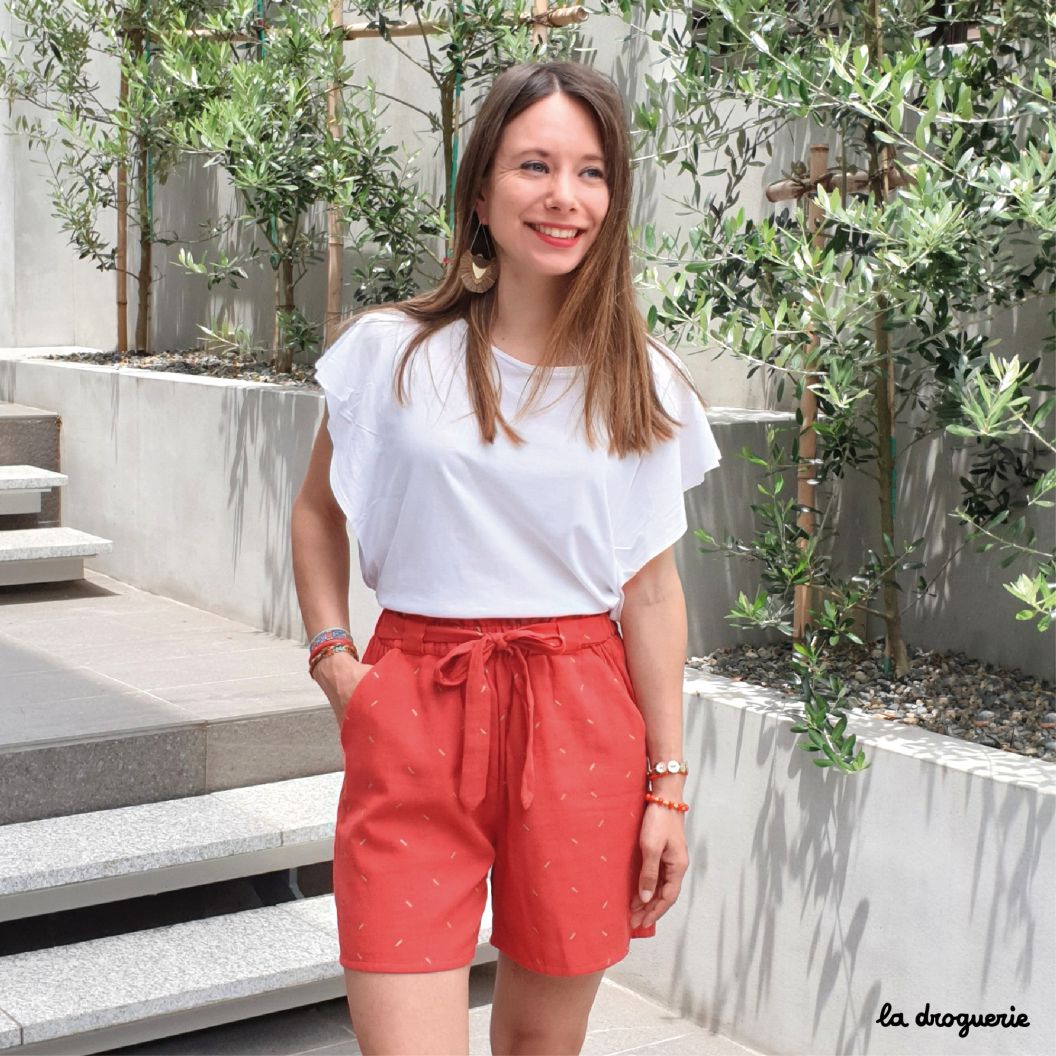 Short Place de Malesherbes Double gaze Kit a coudre La Droguerie