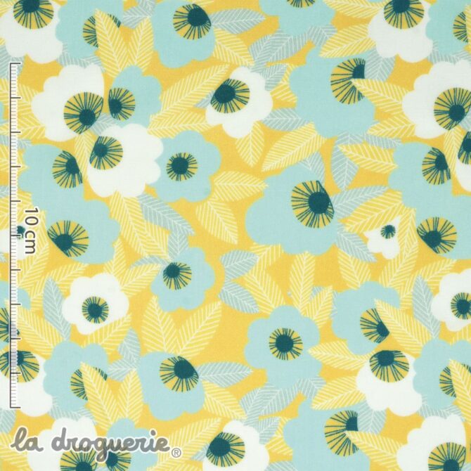 Tissu en rayonne. Motif exclusif La Droguerie