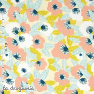 Tissu en rayonne. Motif exclusif La Droguerie