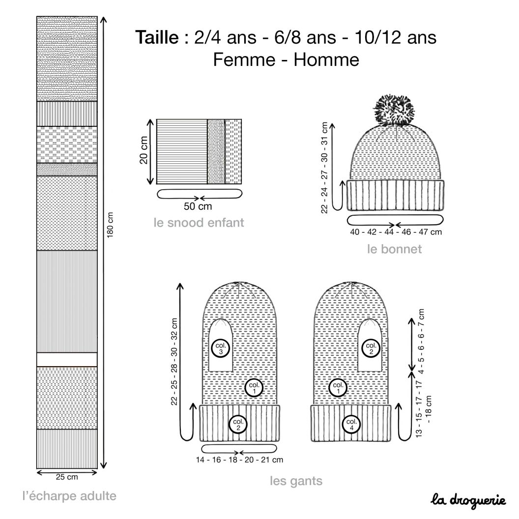 Kit A Tricoter des moufles et du bonnet enfant Montmorency