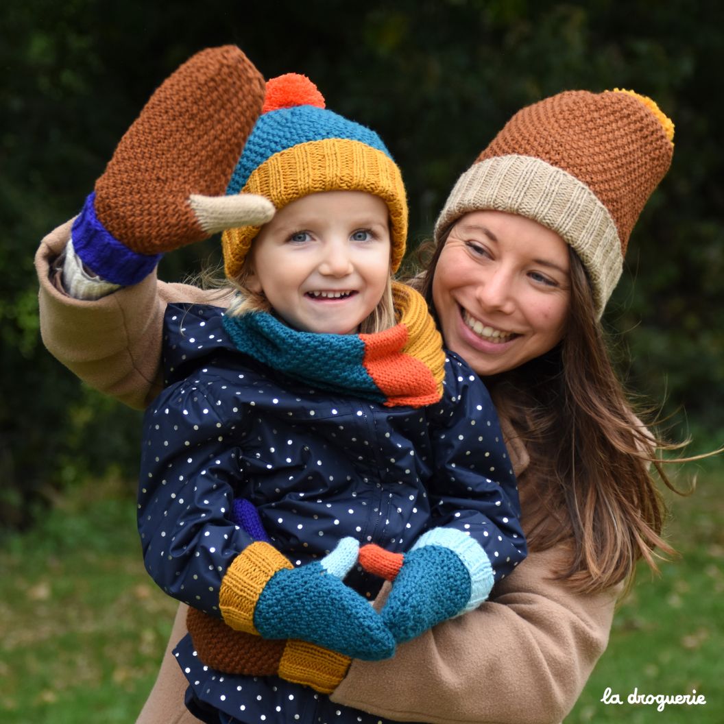 Kit A Tricoter des moufles et du bonnet enfant Montmorency