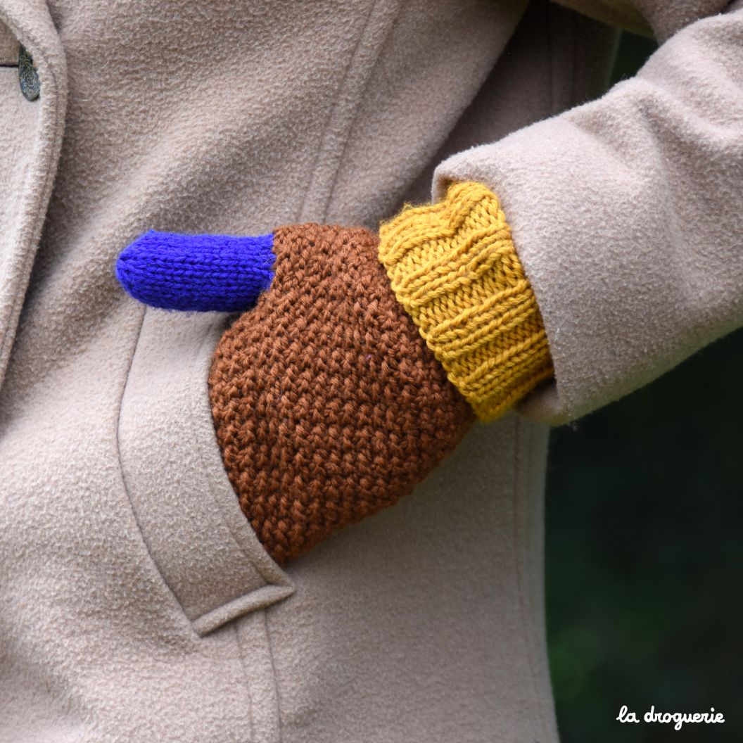 Brun Gants Tricotes Pour Enfant Moufles Femmes Mode Tricot En