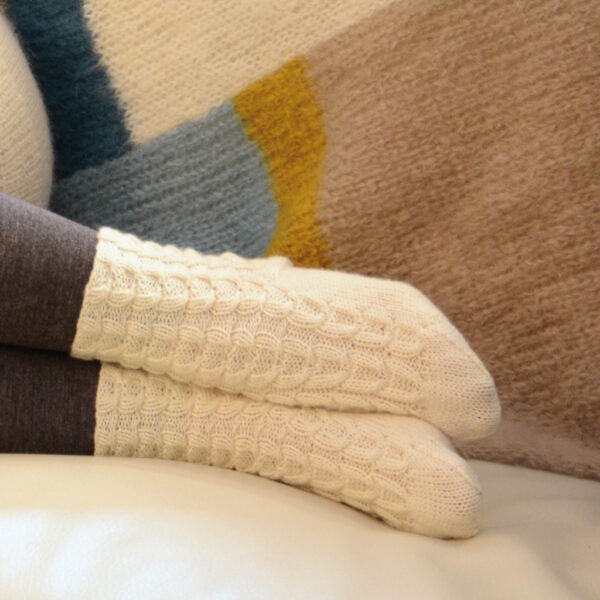 Chaussettes tricotées en laine pour femme • Moment Cocooning