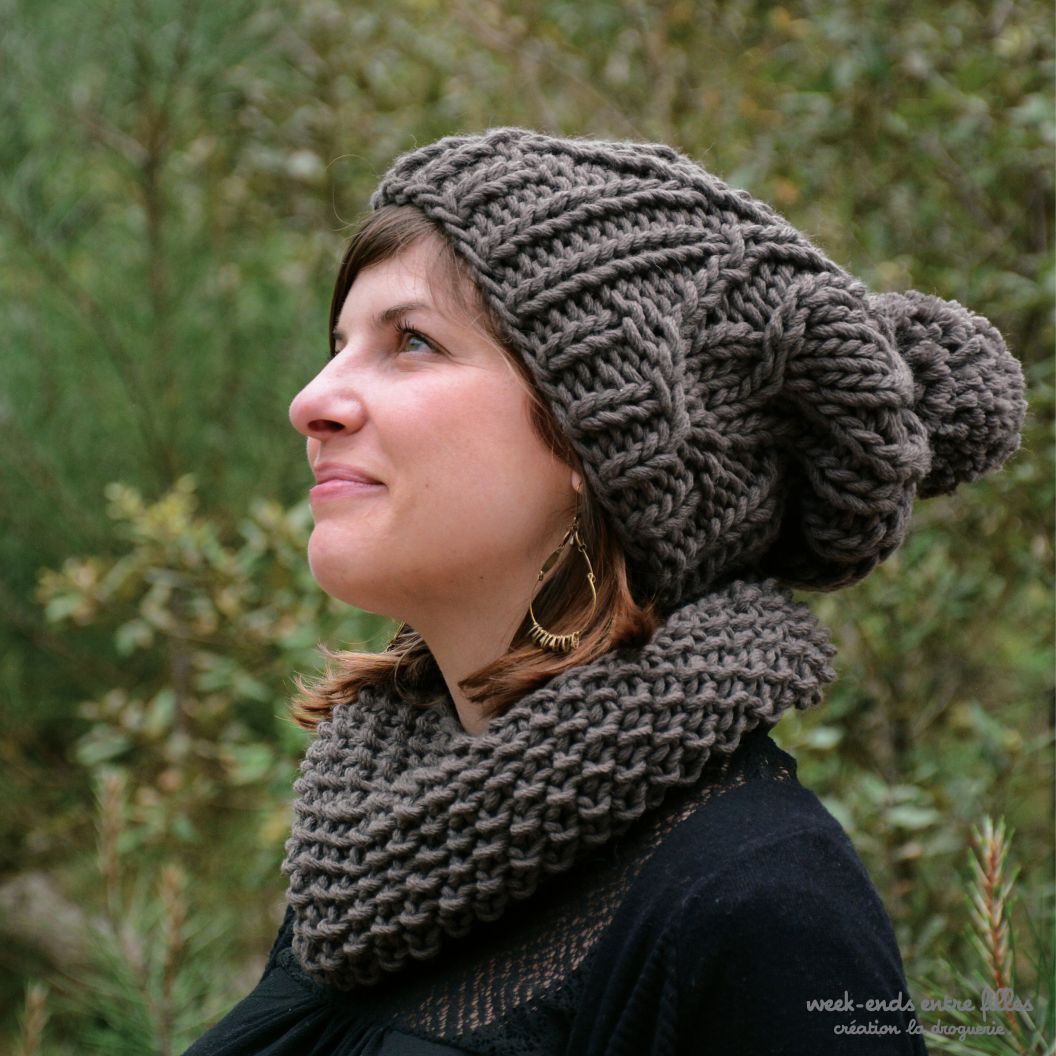 Bonnet tricoté en laine – La Fée Maraboutée