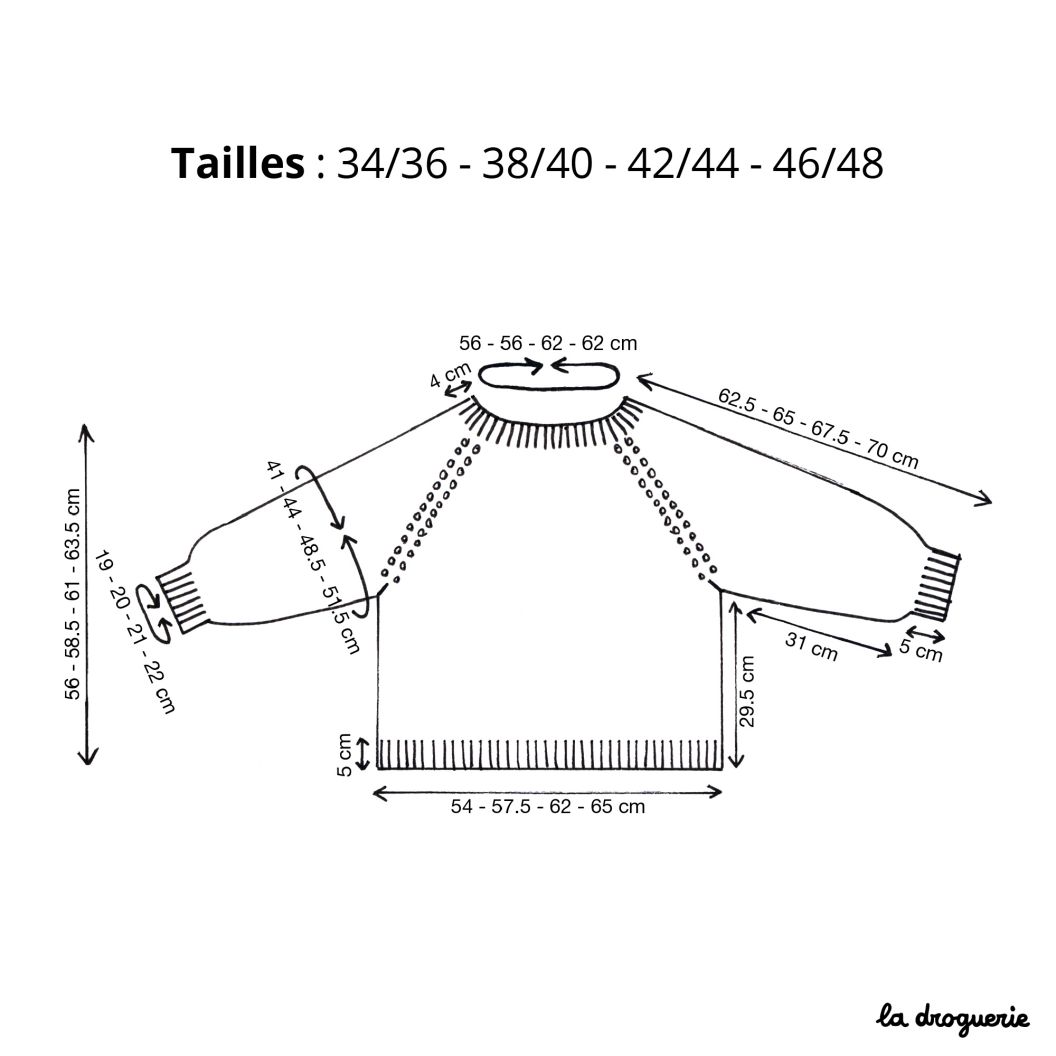 Kit A Tricoter pull femme Jardin Bergien