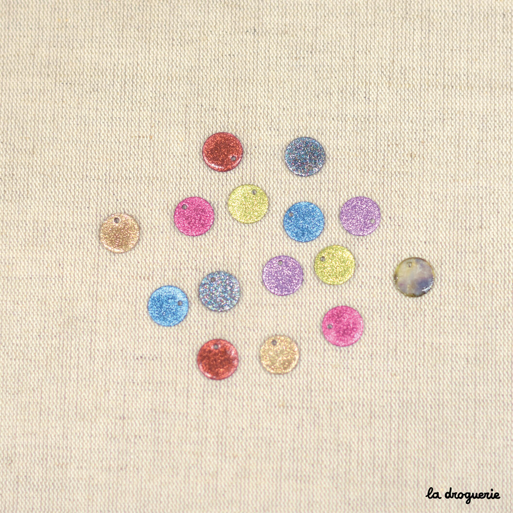 Perle "Akoya sequin Songe pailleté" 13 mm