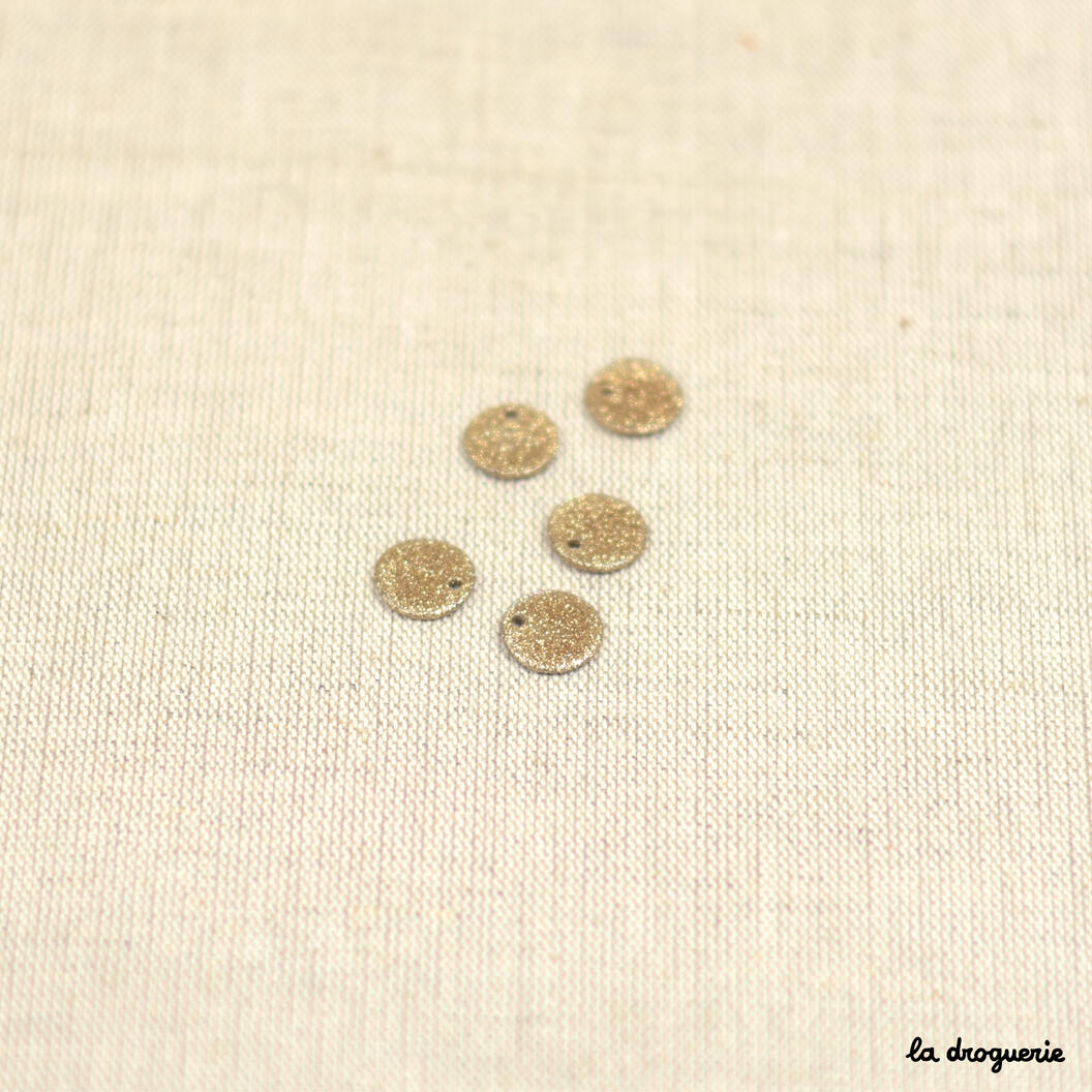 Perle "Akoya sequin Songe pailleté" 13 mm – Doré