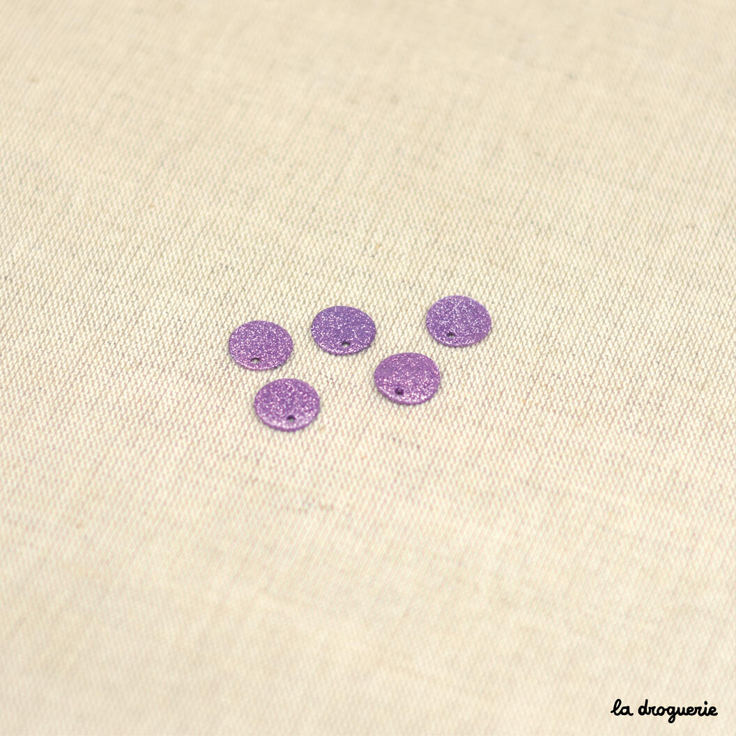 Perle "Akoya sequin Songe pailleté" 13 mm – Lilas