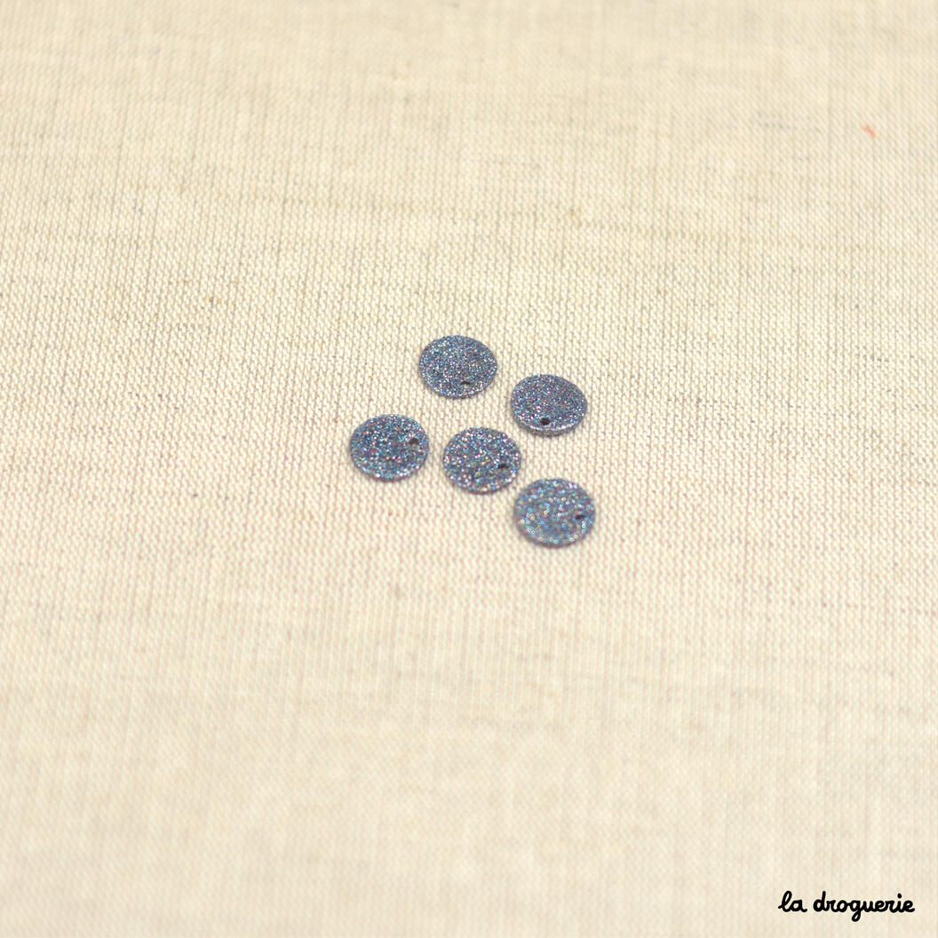 Perle "Akoya sequin Songe pailleté" 13 mm – Lopho vert