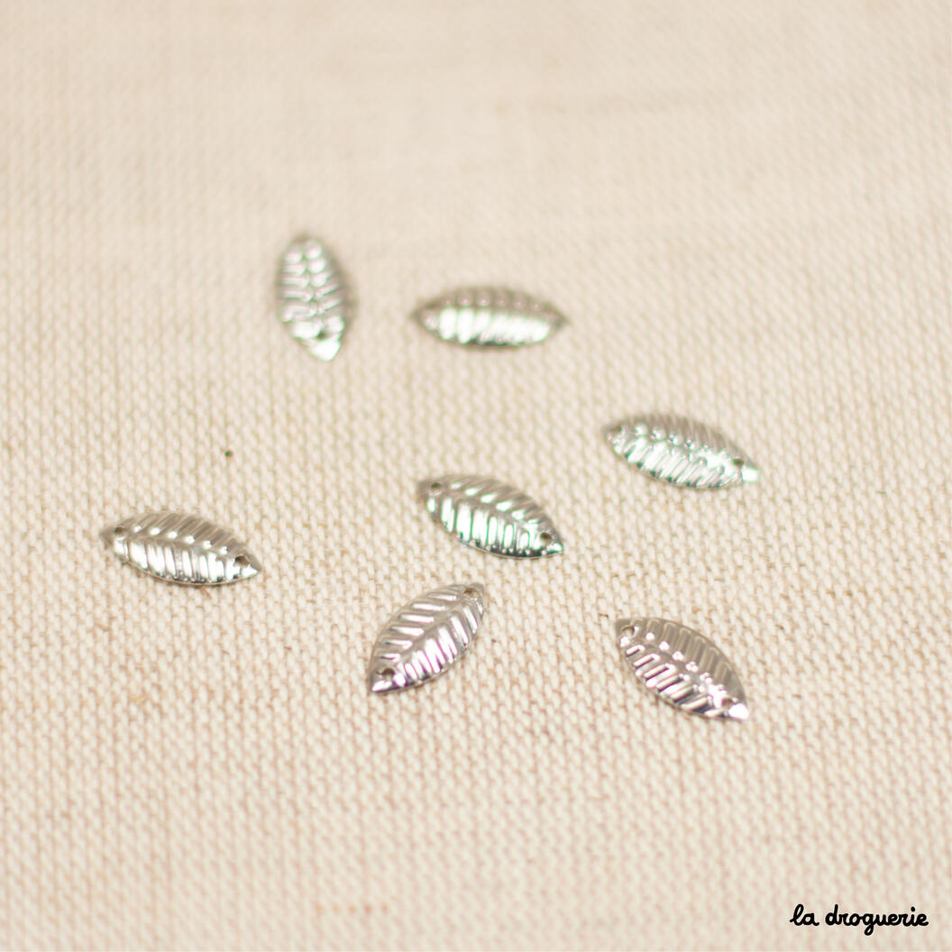 Perle "Estampe végétale 2 trous" 13 mm | Perle 13 mm