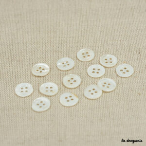 Bouton Palourde bourrelet 4 trous 13 mm