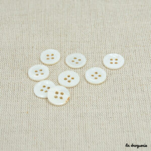 Bouton Palourde bourrelet 4 trous 14 mm