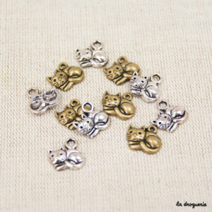 Perle Amulette chat Pompom blotti | Perle 15 x 13 mm