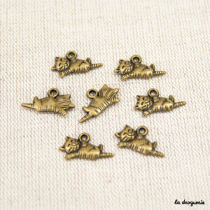 Perle Amulette chat Pomponette | Perle 18 x 10 mm