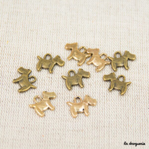 Perle Amulette chien fox terrier | Perle 16 x 12 mm
